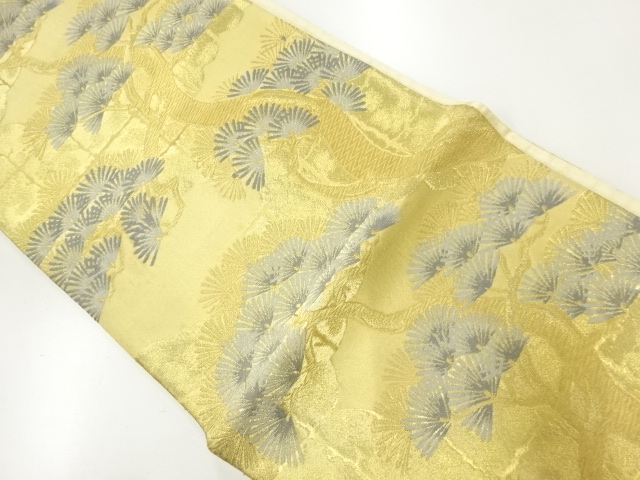 アンティーク　松模様織出し袋帯（材料）